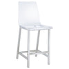 Juelia Counter Height Stools Chrome and Clear Acrylic (Set of 2)