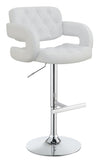 Brandi Adjustable Bar Stool Chrome and White