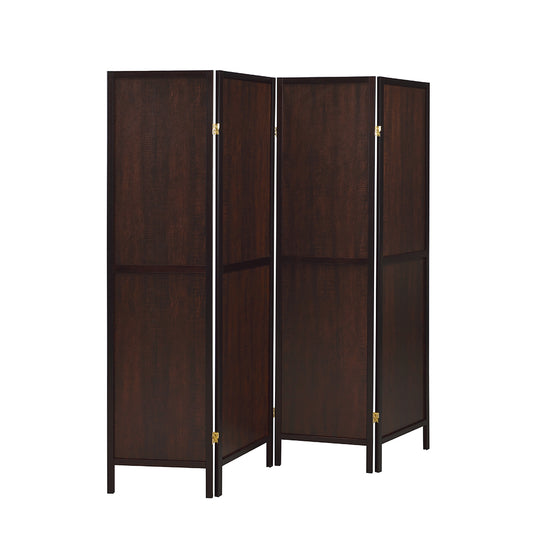 Deepika 4-panel Folding Screen Tobacco and Cappuccino