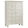 Sandy Beach 8-drawer Door Chest Storage Cream White