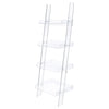 Amaturo 4-shelf Ladder Bookcase Clear