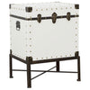 Nancy Accent Cabinet with Nailhead Trim White