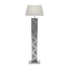 Carmen Geometric Base Floor Lamp Silver