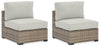 Calworth Outdoor Armless Chair with Cushion (Set of 2) image