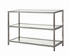 Trini Sofa Table with Glass Shelf Black Nickel