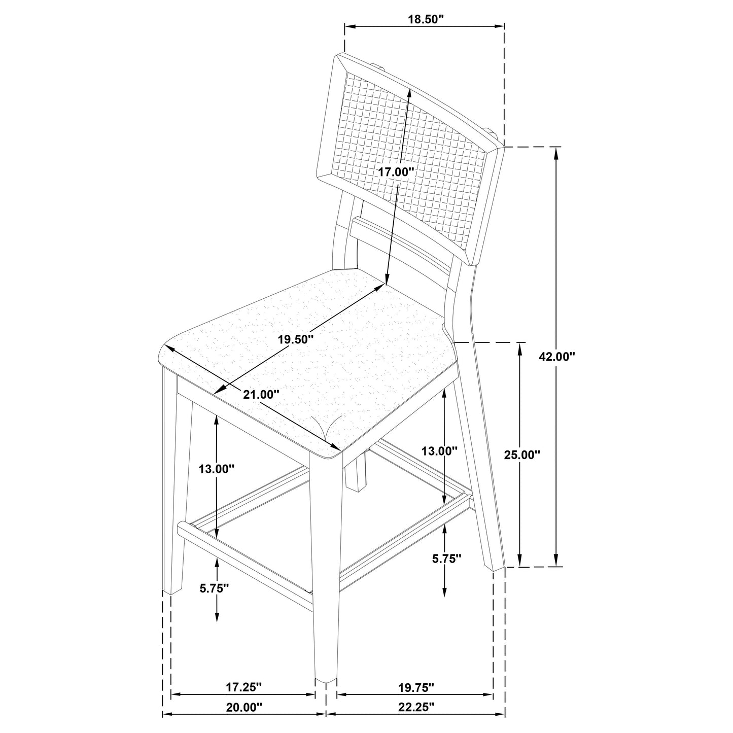 Kailani 8 Pc Counter Height Dining Set