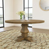 Florence Round Pedestal Dining Table Rustic Smoke