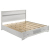 Miranda California King. E.King, & Queen 2-drawer Storage Bed Black & White