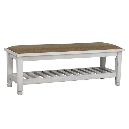 Franco Bench Brown and Antique White