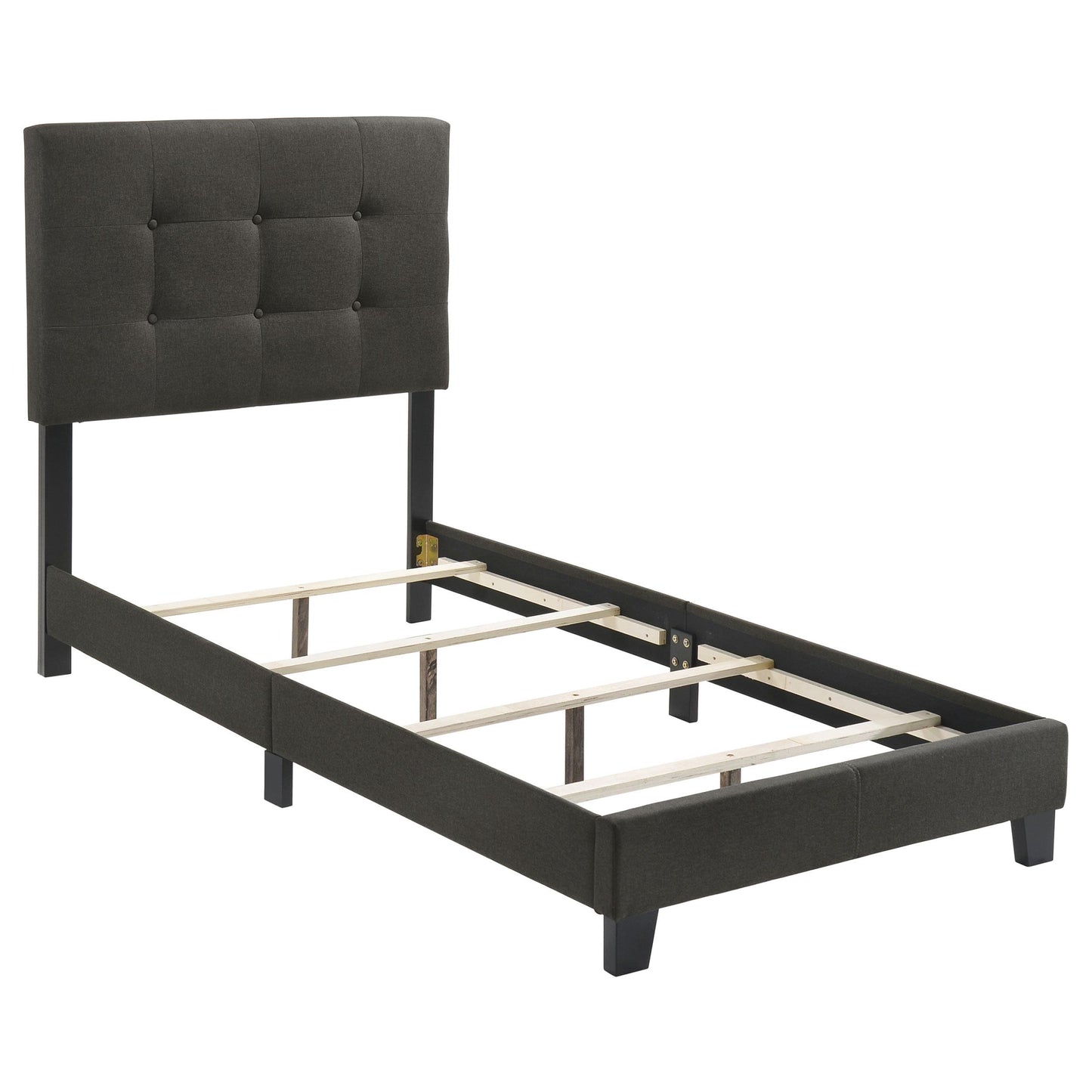Mapes Tufted Upholstered Eastern King, Queen, Twin & Full Bed Charcoal & Grey