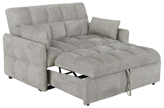Cotswold Tufted Cushion Sleeper Sofa Bed Light Grey & Dark Grey
