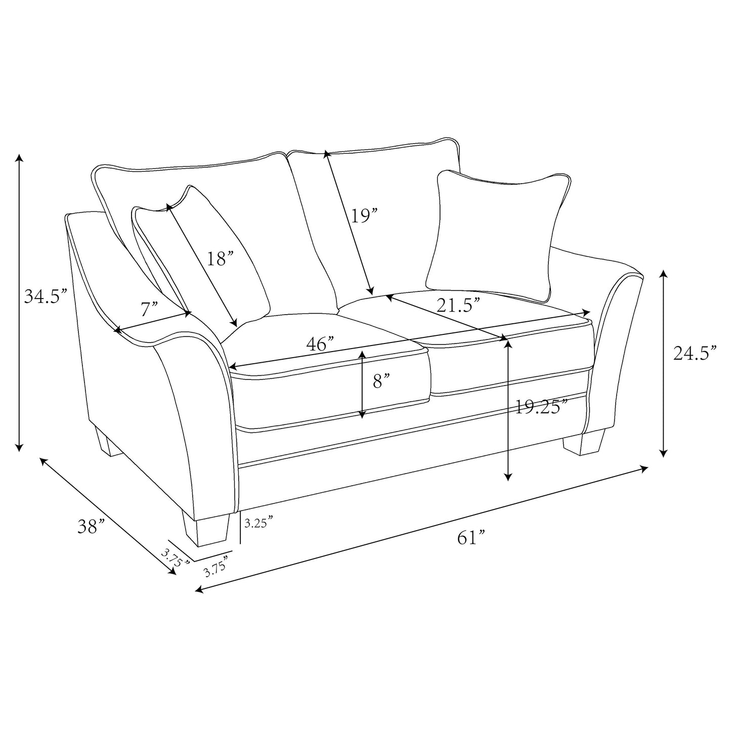 Tomkins Stationary Loveseat