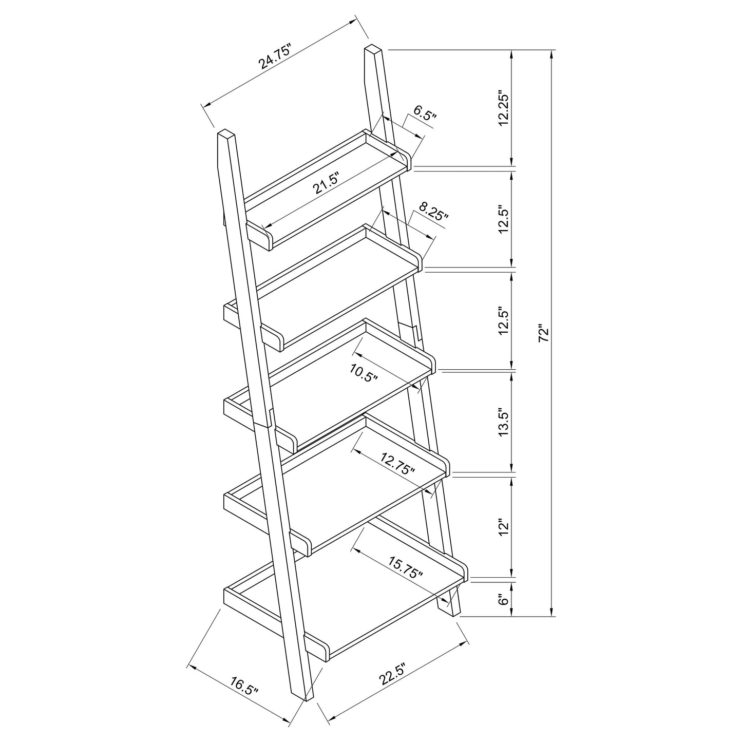 Colella Bookshelf Brown