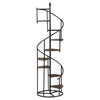 Roseglen 8-shelf Staircase Bookcase Rustic Brown and Black