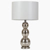 Mineta Drum Shade Table Lamp White and Antique Silver