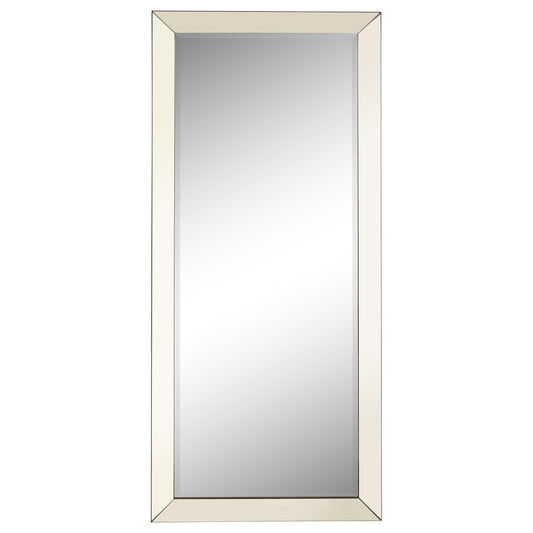 Barnett Rectangular Floor Mirror Silver