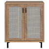 Teller 2-door Shoe Storage Cabinet Natural Oak
