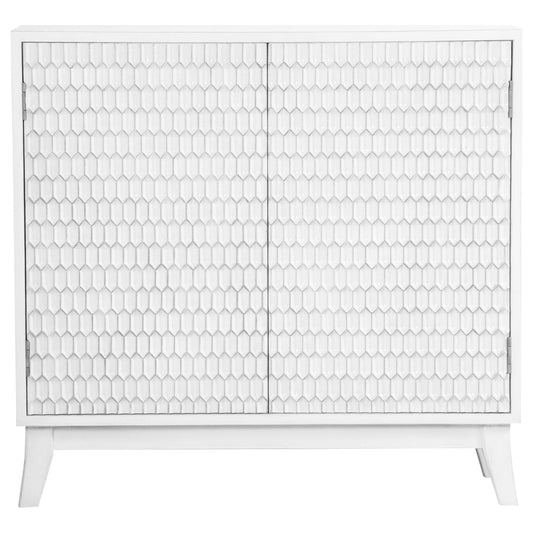 Gambon Rectangular 2-door Accent Cabinet White