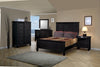 Sandy Beach Queen & E.King Panel Bed with High Headboard Black & White