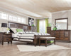 Franco Eastern King & Queen Panel Bed Antique White & Oak