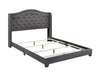 Tamarac Upholstered Nailhead Full, Eastern King & Queen Bed Beige & Grey