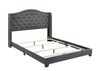 Tamarac Upholstered Nailhead Full, Eastern King & Queen Bed Beige & Grey