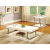MEDA White/Chrome Coffee Table, White