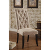 Mashall Beige/Antique Black Side Chair, Ivory (2/CTN)