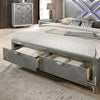 Emmeline Queen Bedroom Set Silver & White