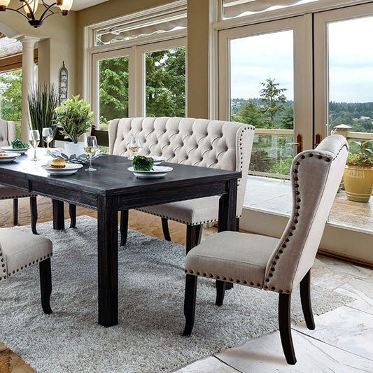 Sania 7 Pc Dining Table Set Solid Wood