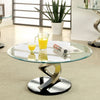 NOVA Satin Plated/Black Coffee Table