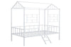 Rhonda Twin Loft Bed White, Silver, & Black